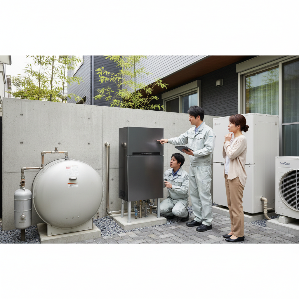 石油給湯器から他熱源への交換費用（ガス・エコキュート）に関する画像