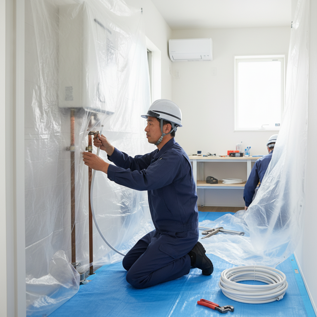 配管工事の具体的な流れと方法に関する画像