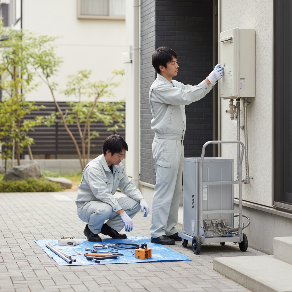 給湯器交換の一般的な作業時間に関する画像