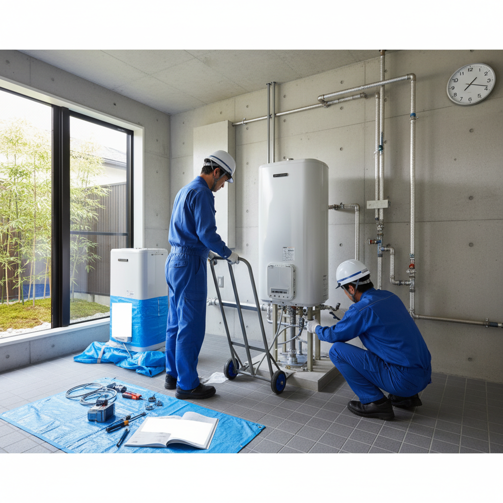 電気温水器交換にかかる時間に関する画像