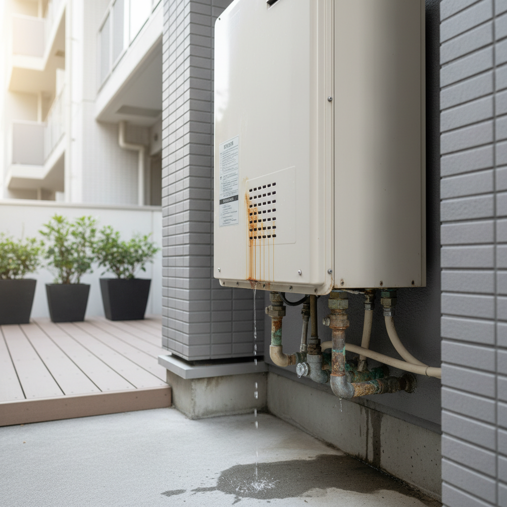 本体から水漏れやサビが見られるに関する画像