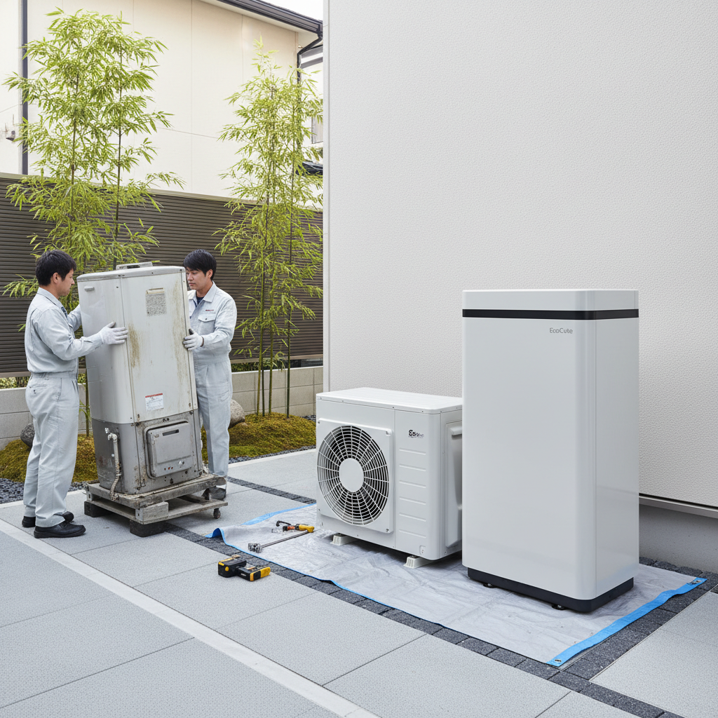 電気温水器からエコキュートへの交換費用に関する画像