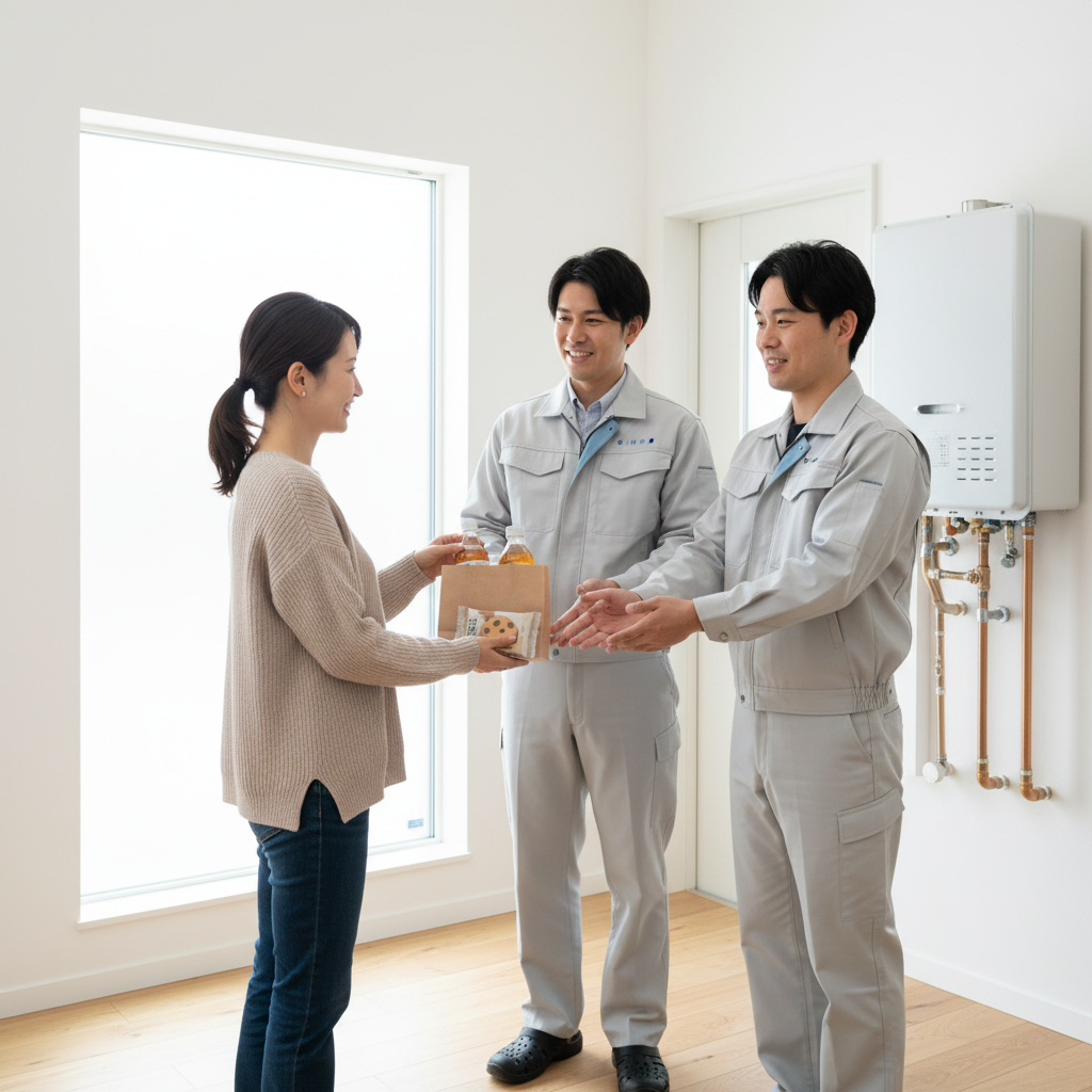 持ち家の場合：作業員への直接のお礼に関する画像