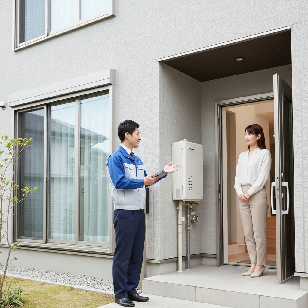 給湯器交換時に家の中に入る？に関する画像