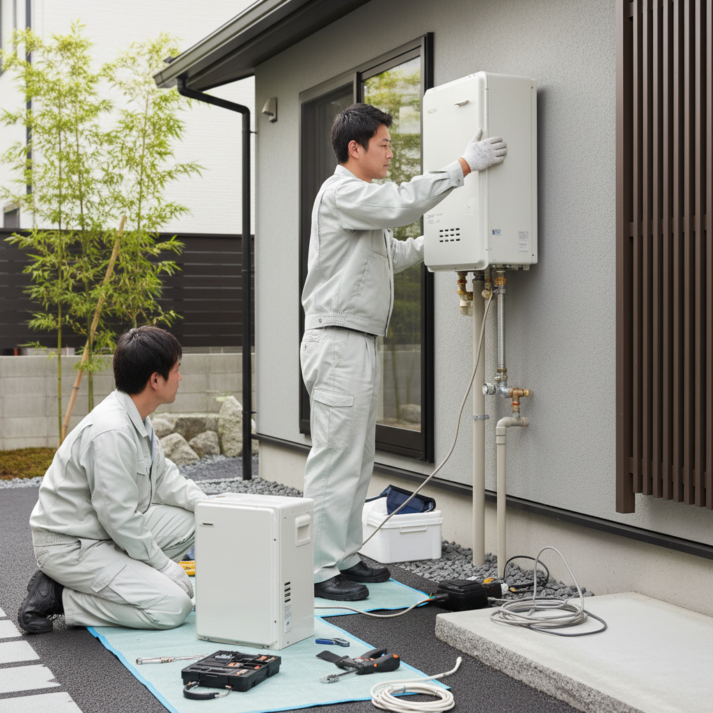 給湯器交換にかかる平均的な工事時間に関する画像