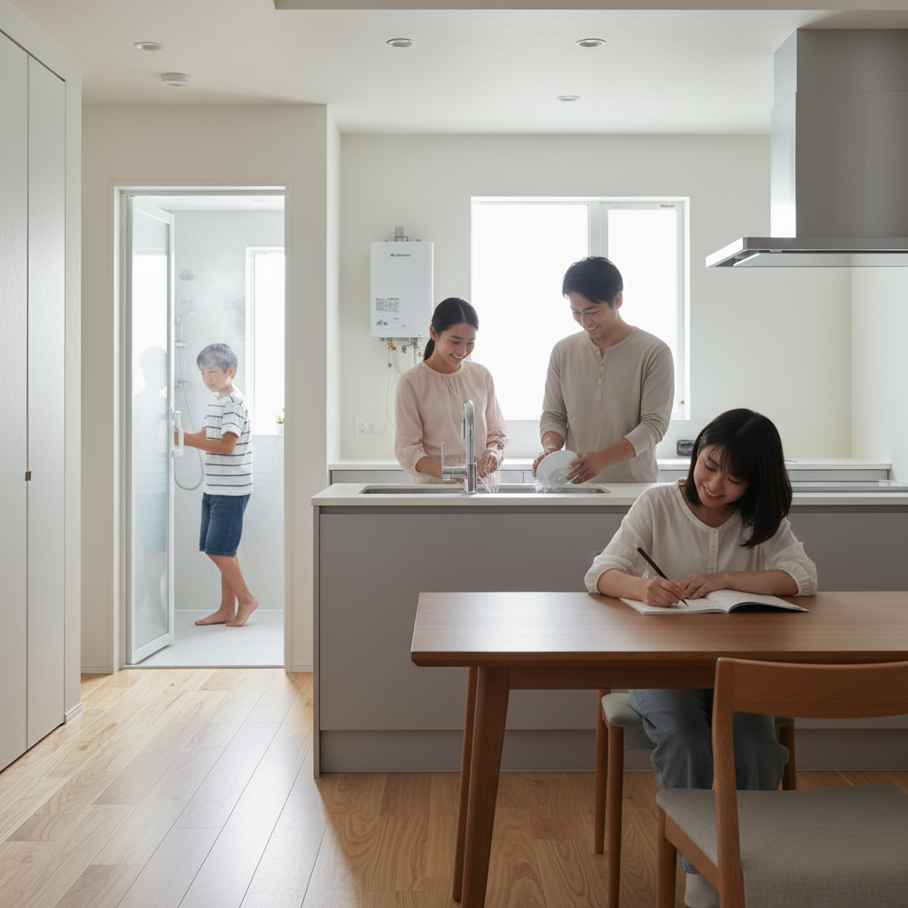 24号給湯器はどんな家族向け?最適な号数の選び方に関する画像