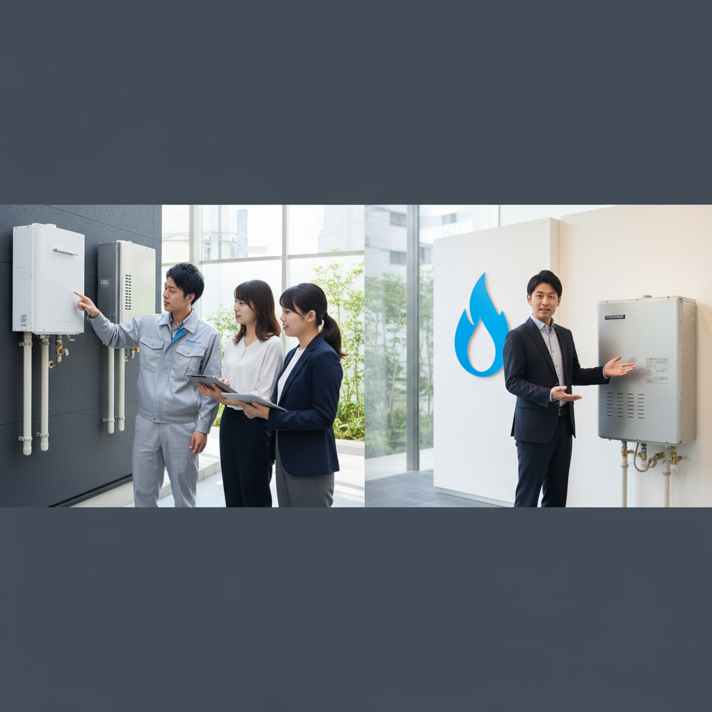 専門業者とガス会社の比較に関する画像