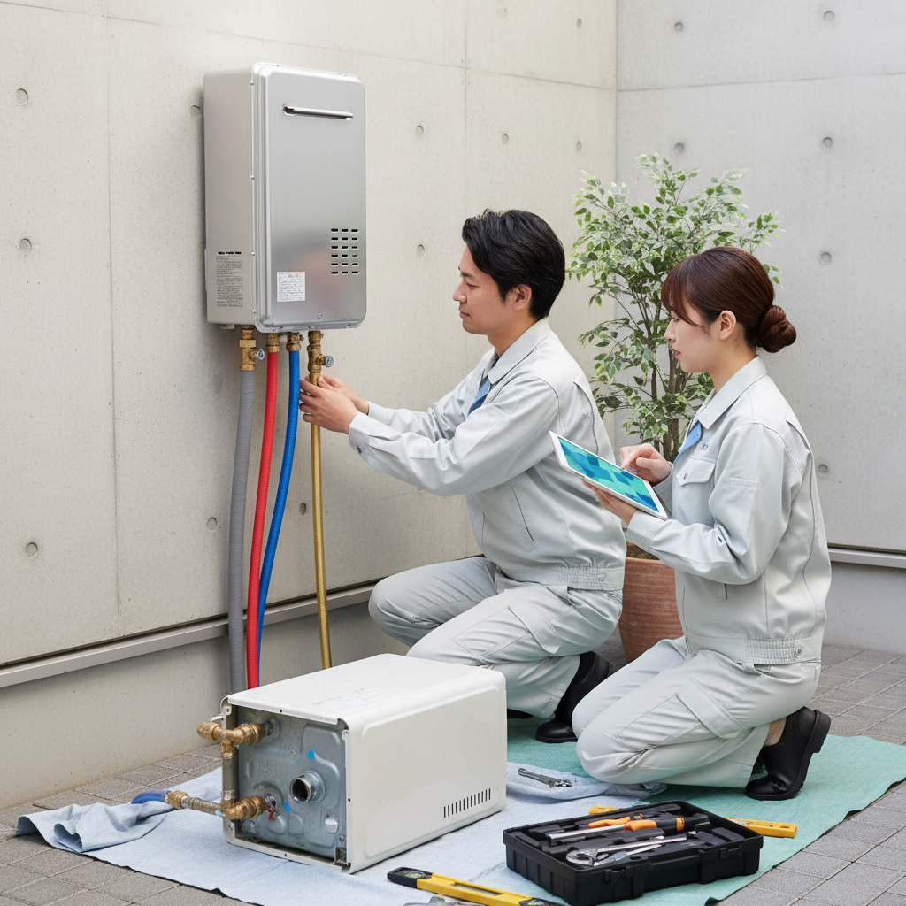 ガス給湯器を取り替える工賃の目安に関する画像