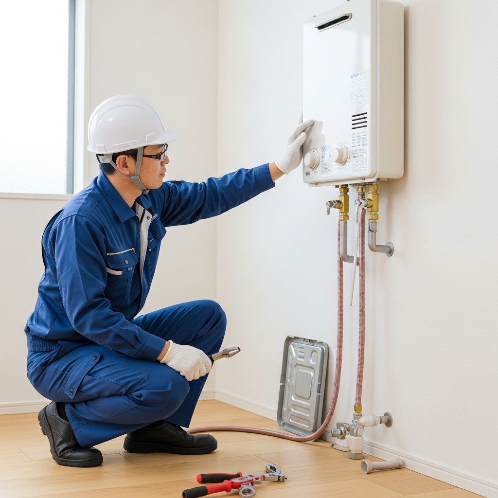 給湯器本体価格と工事費用の内訳に関する画像