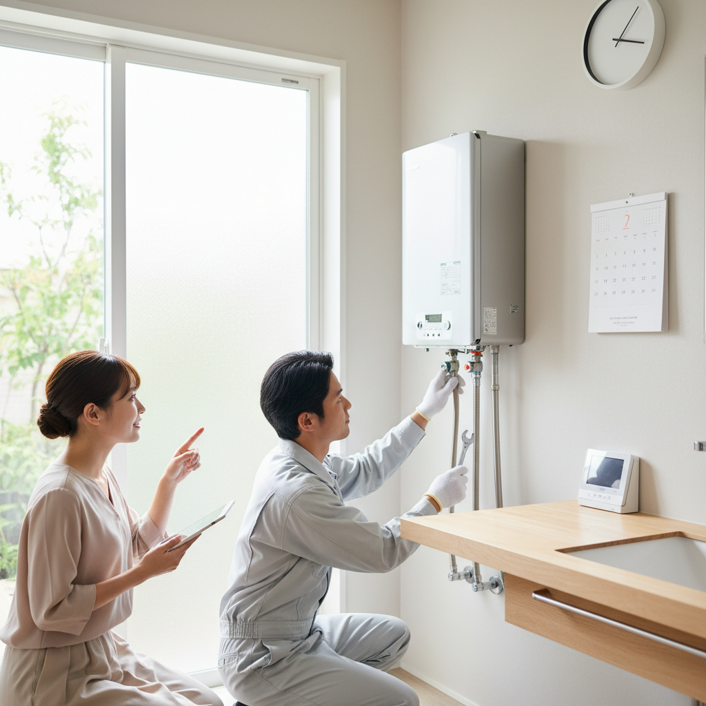 給湯器交換にかかる平均時間と日数に関する画像