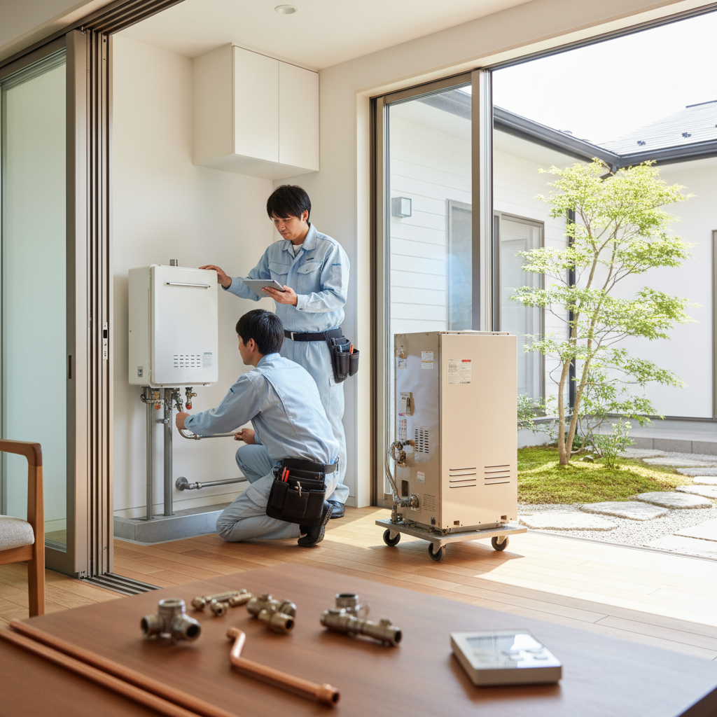 給湯器交換の総額費用相場（本体代＋工事費）に関する画像