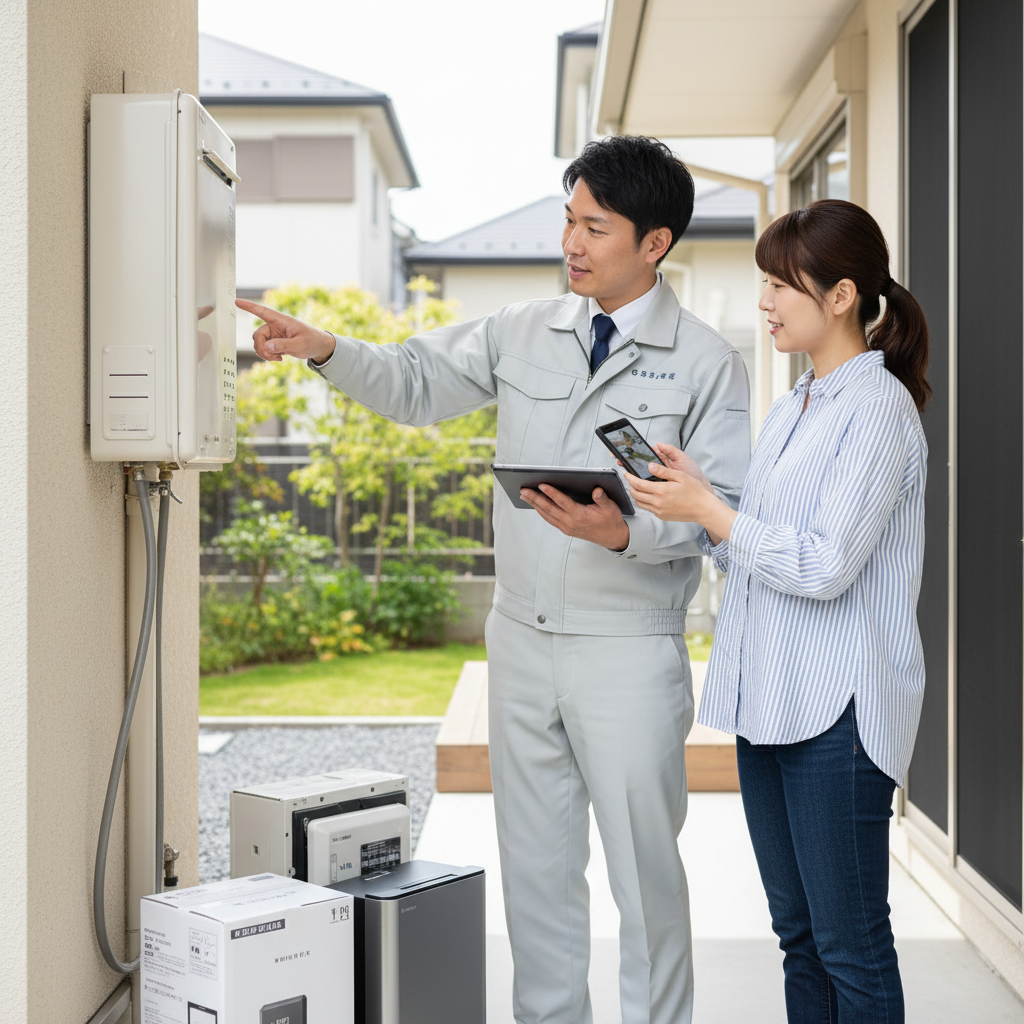 給湯器交換工事の一般的な流れに関する画像
