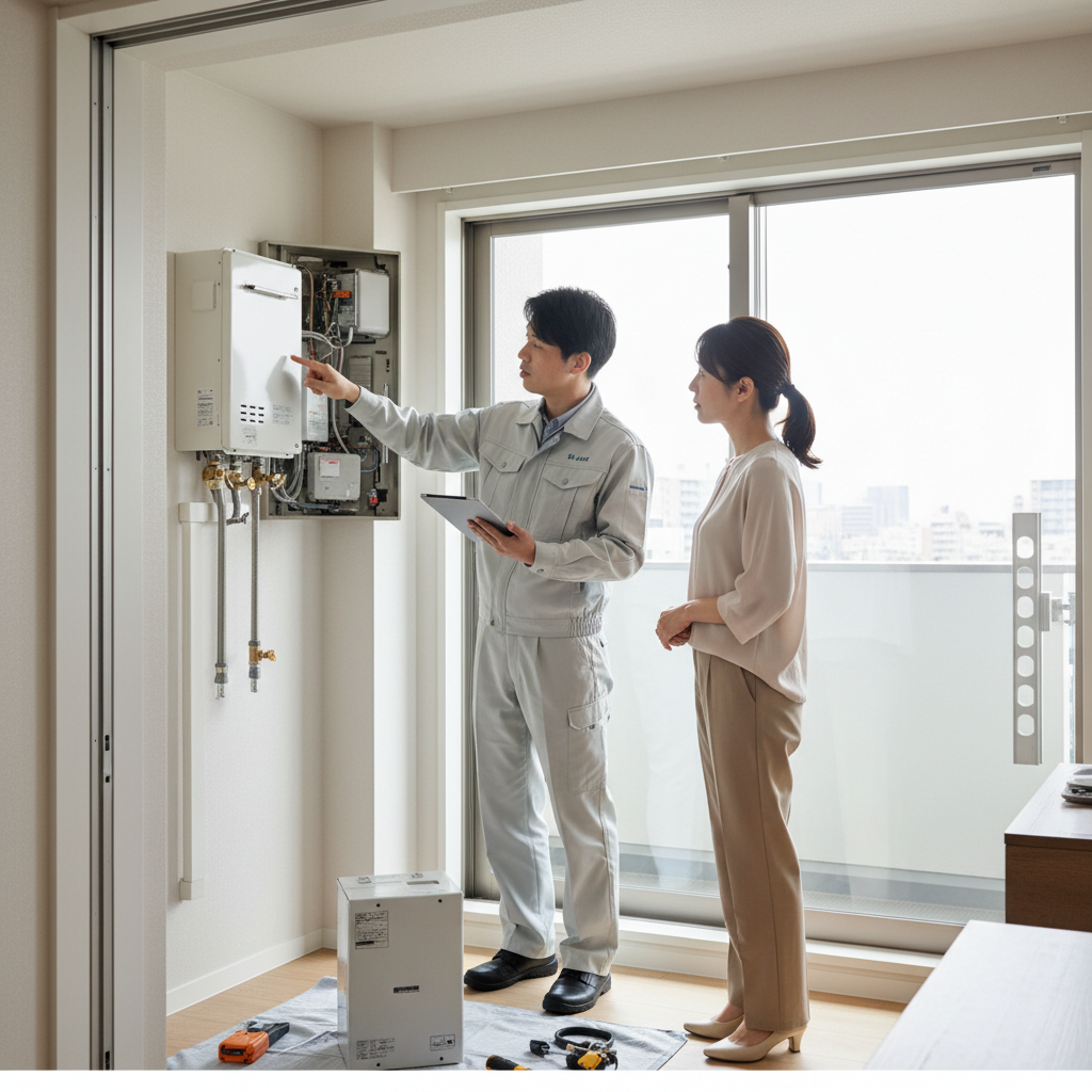 マンションで給湯器を交換するのに何日くらいかかりますか？に関する画像