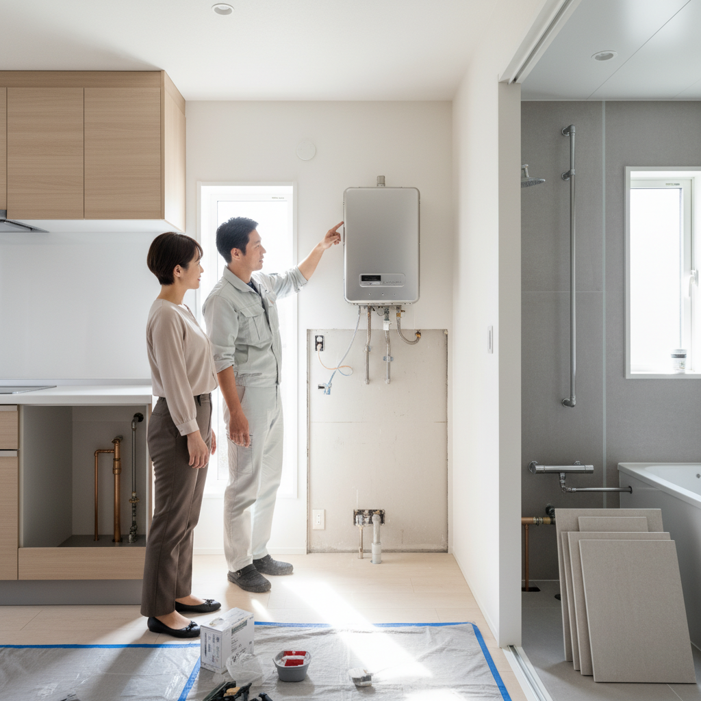 給湯器交換と同時にリフォームするメリットに関する画像