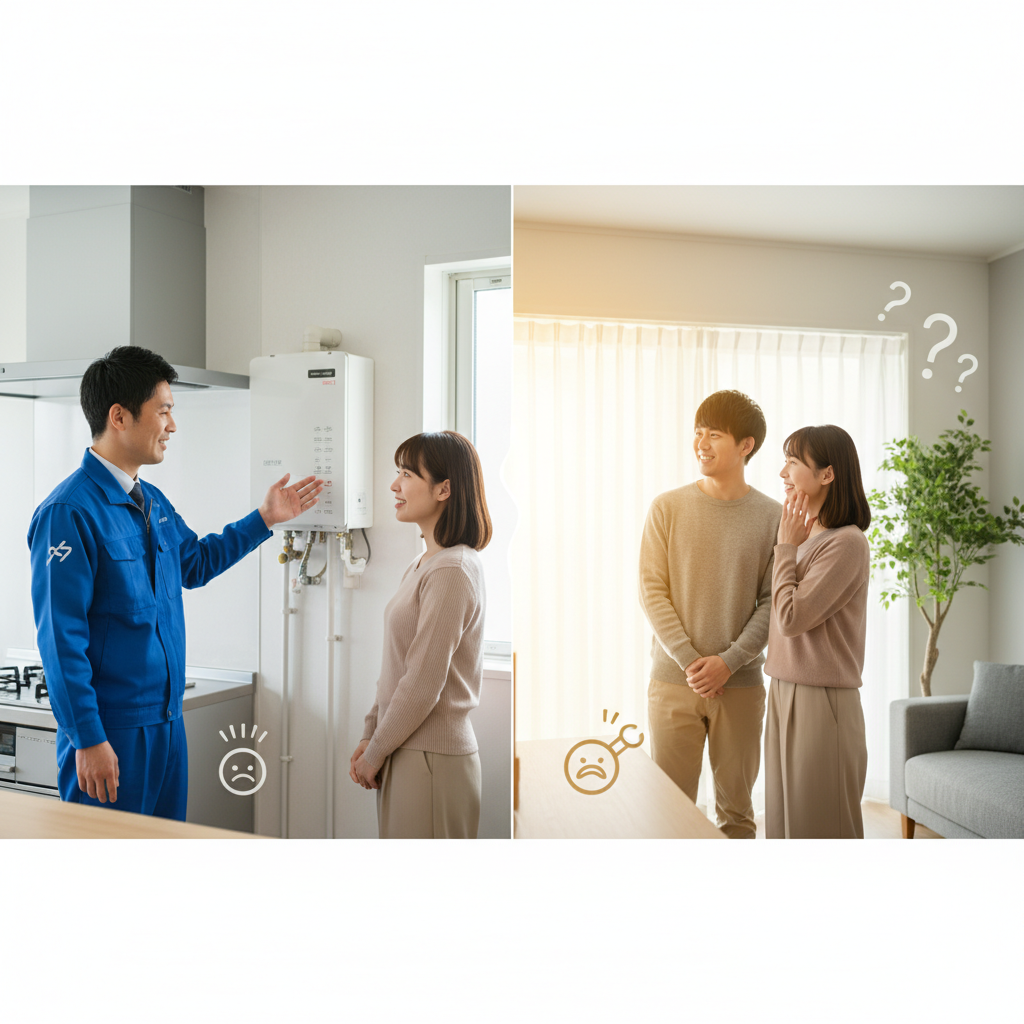 ガス会社に依頼するメリット・デメリットに関する画像