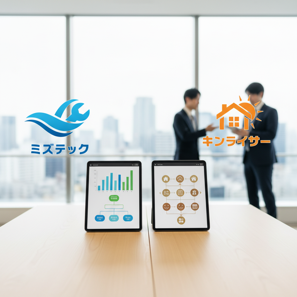 ミズテックとキンライサーのサービス比較に関する画像