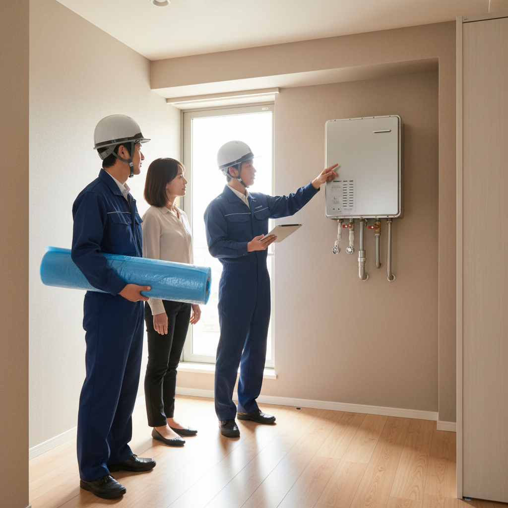 マンション給湯器交換 流れをステップで解説に関する画像