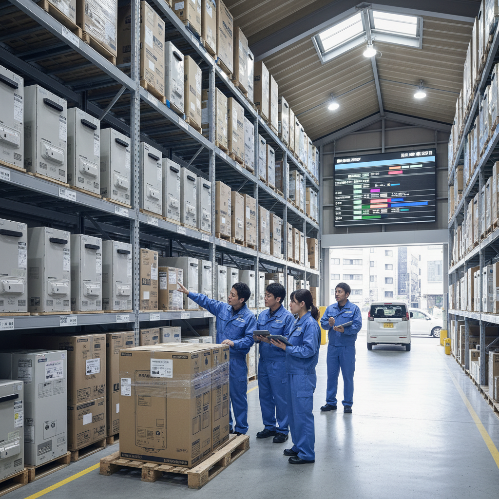 給湯器の在庫状況と即日対応の可能性に関する画像