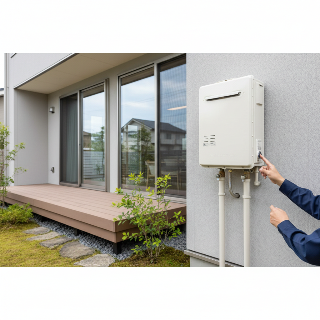 給湯器の寿命は何年？一般的な目安と年数の確認方法に関する画像