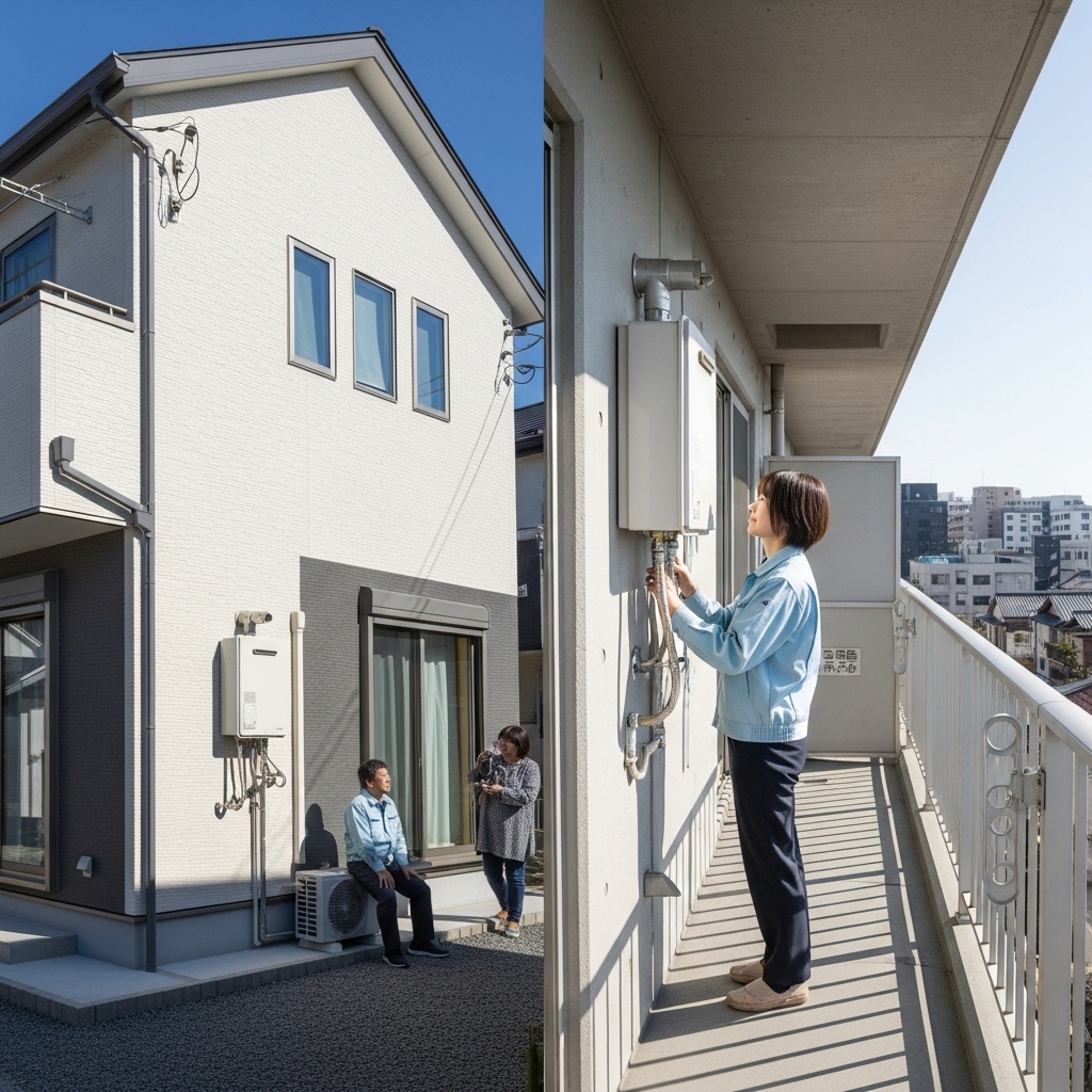 【戸建て・マンション別】給湯器交換費用に関する画像