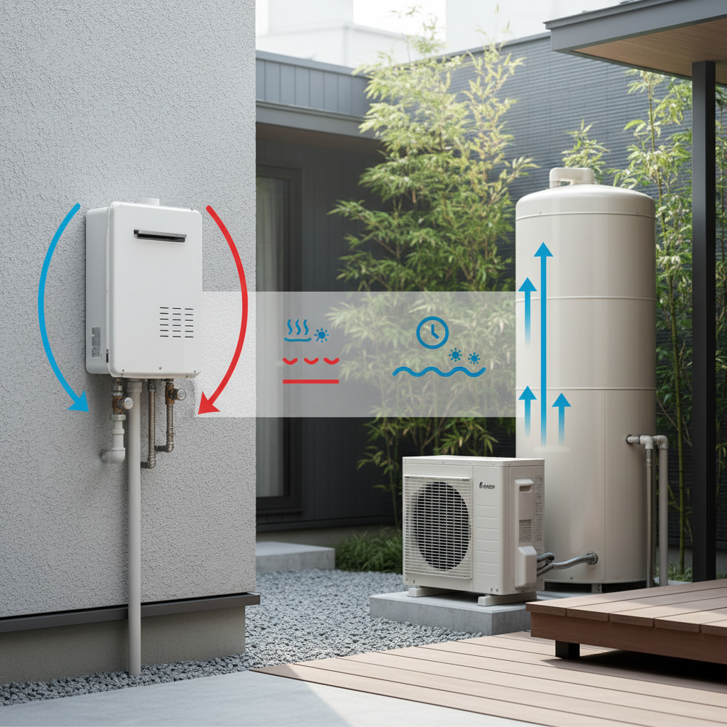 給湯器とエコキュートの違いは？仕組みとコストを比較に関する画像