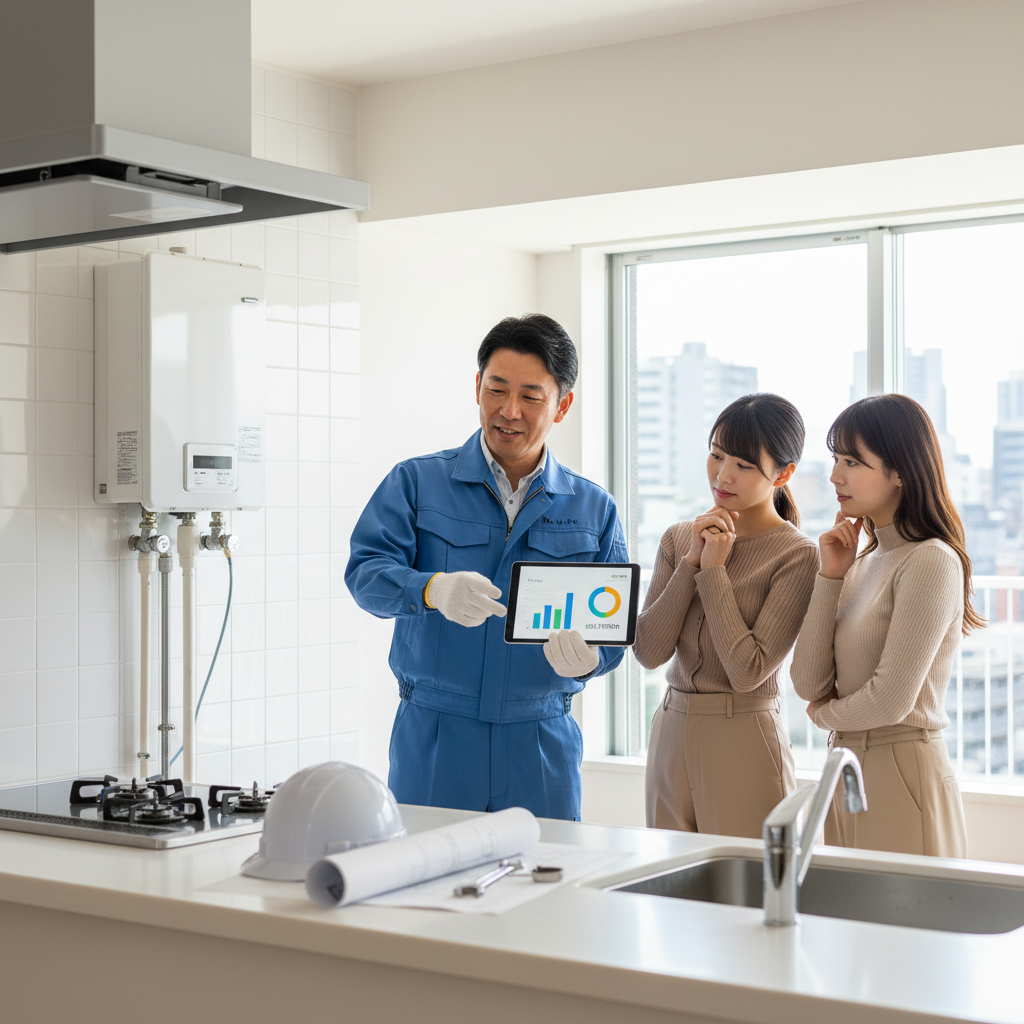 ガス給湯器の価格は工事費込みで考えるのが基本に関する画像