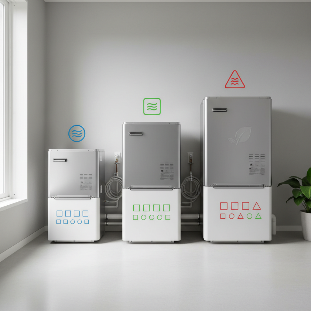 給湯器本体の価格(号数・機能)に関する画像