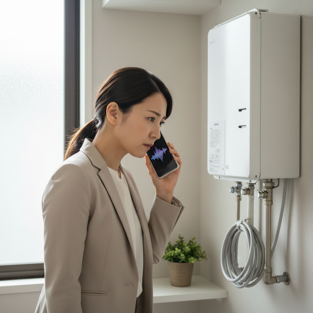 給湯器が勝手にしゃべる？異音の原因を特定しように関する画像