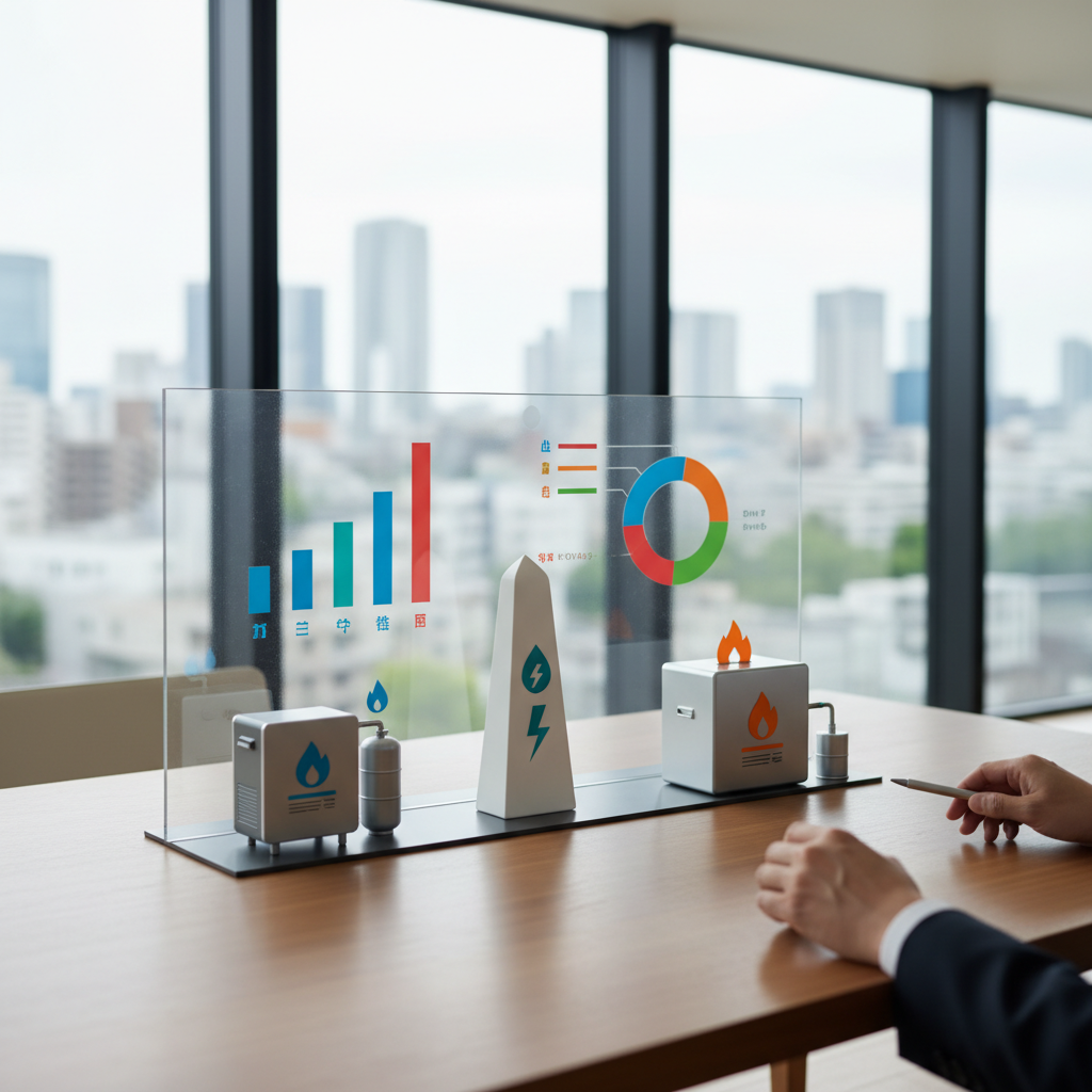 エネルギー源ごとの比較表に関する画像