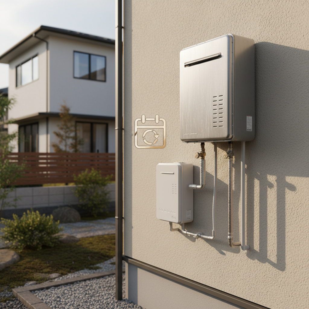 一般的なガス給湯器の寿命は約10年～15年に関する画像