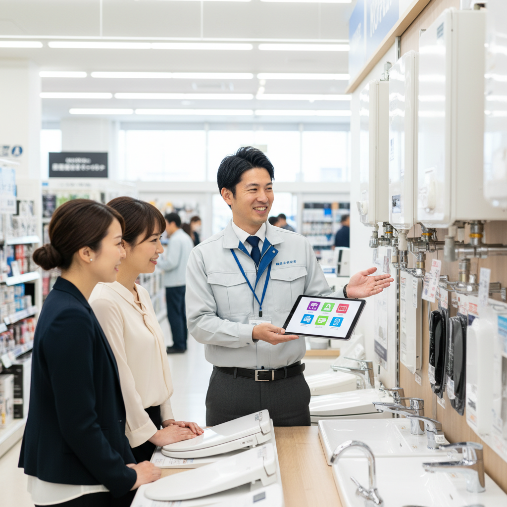 ユニディの給湯器交換サービスの特徴に関する画像