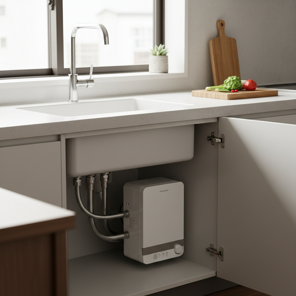 省スペースで活躍！小型電気給湯器の魅力（キッチン向け）に関する画像