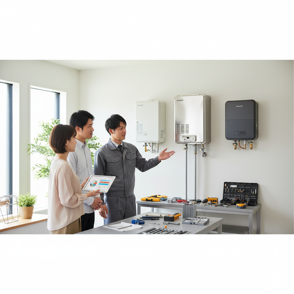 主要メーカー別｜給湯器の値段と工事費の目安に関する画像