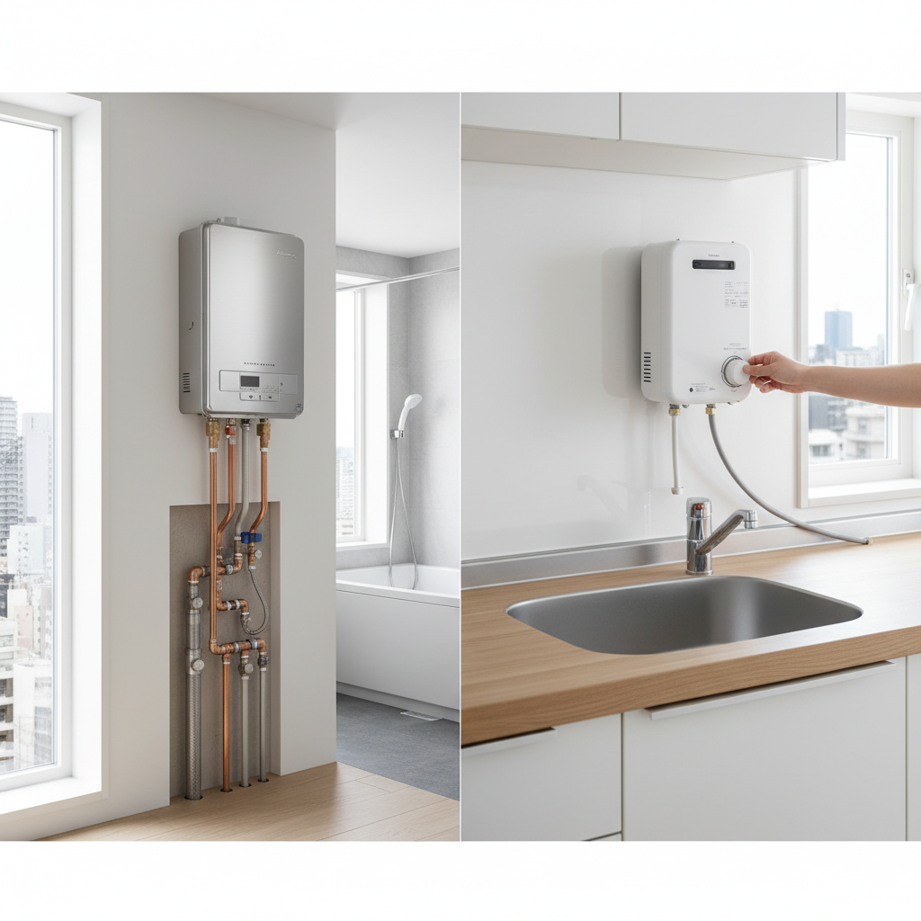 給湯器と湯沸かし器の決定的な違いに関する画像