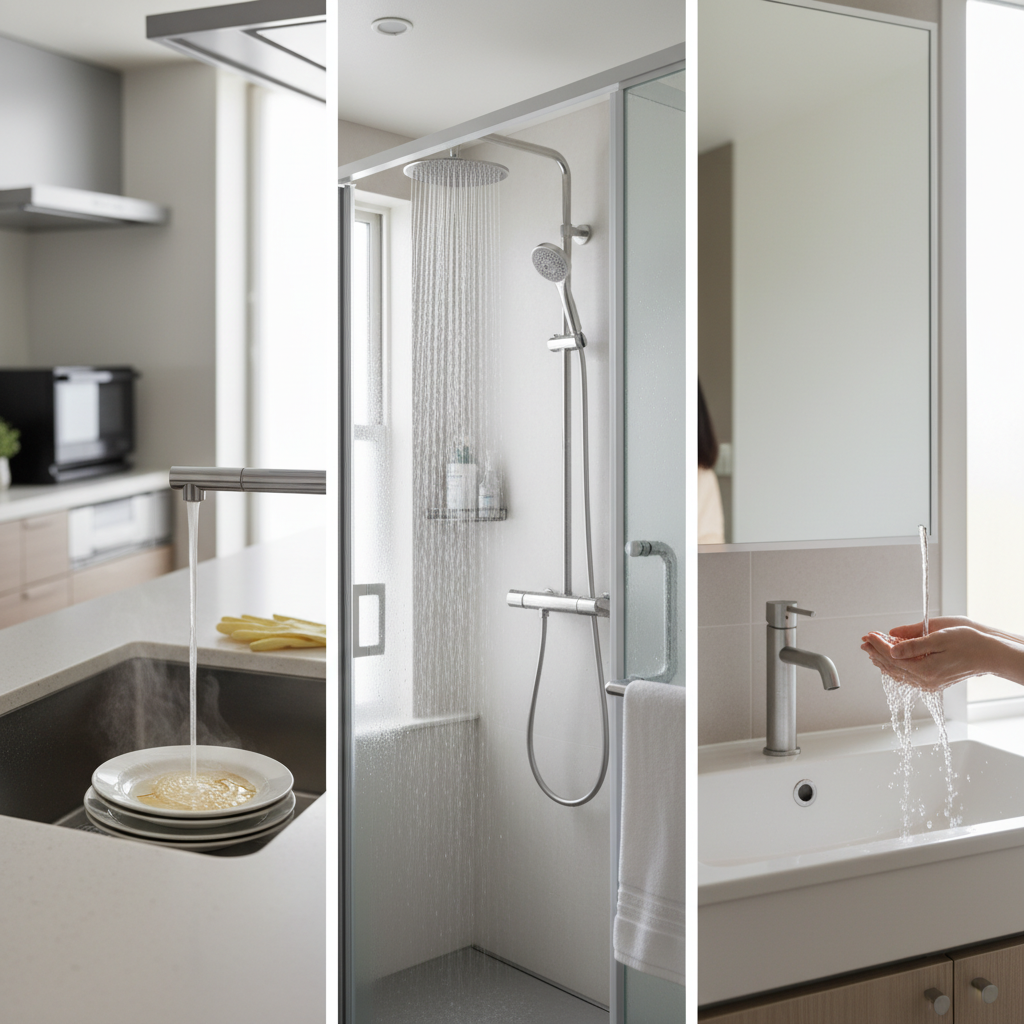 【用途別】キッチン・シャワー・お風呂の最適温度に関する画像