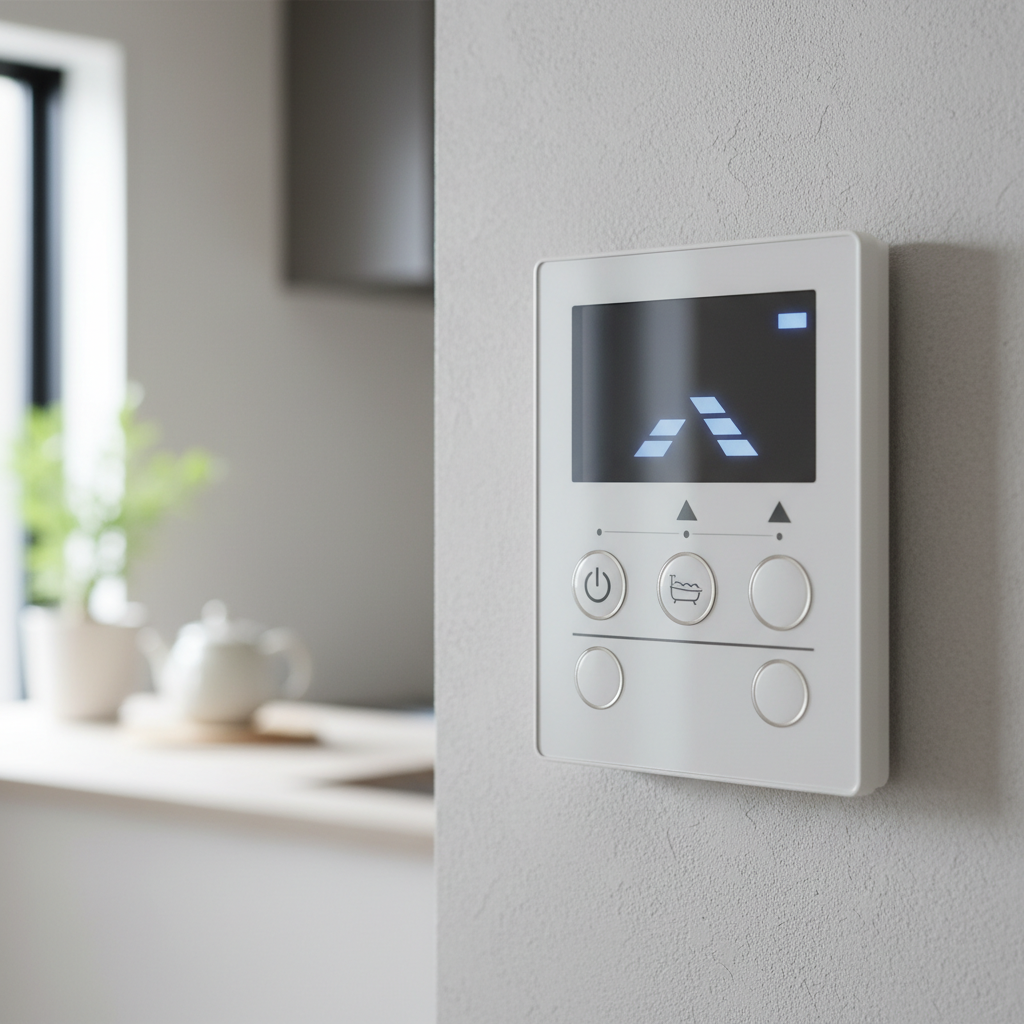 給湯器リモコンの主な機能とボタンの役割に関する画像