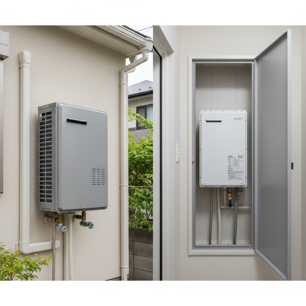 設置場所による種類の違い（屋内・屋外）に関する画像