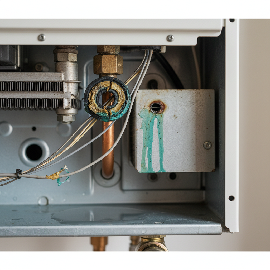 経年劣化による内部部品の破損に関する画像