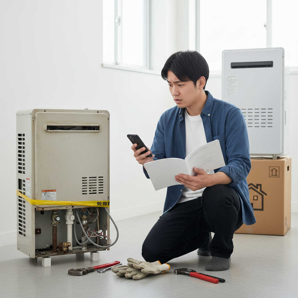 【結論】給湯器本体の交換DIYは絶対にNGに関する画像