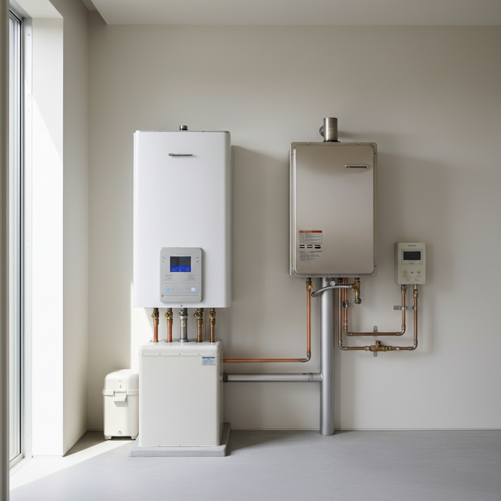 電気温水器とガス給湯器の根本的な違いに関する画像