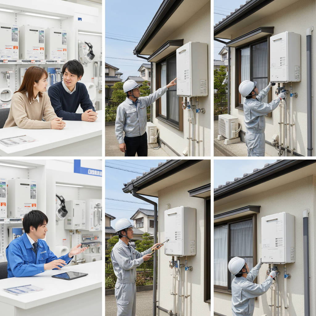 取り付け工事の流れと期間に関する画像