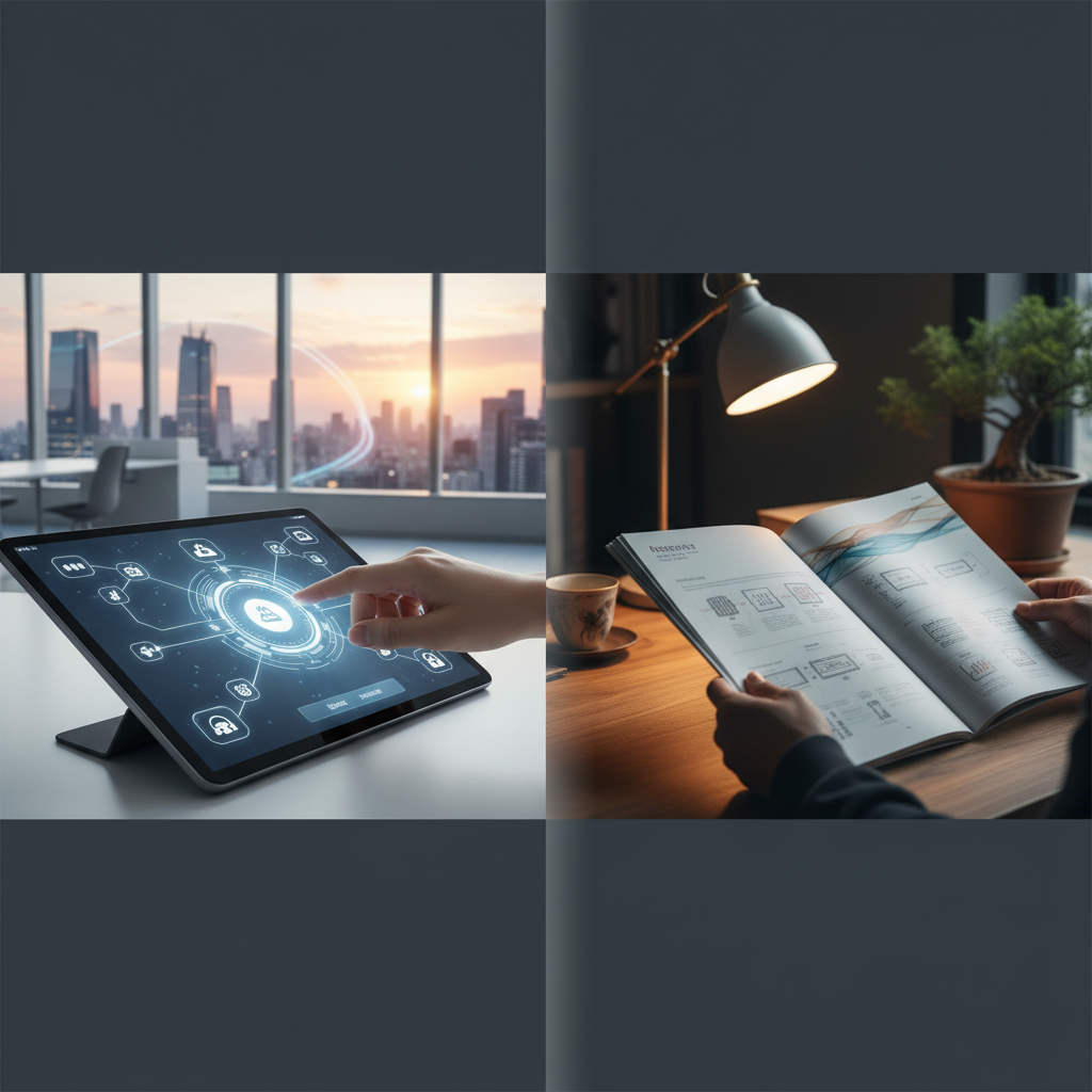 Webカタログと冊子カタログのメリット・デメリットに関する画像