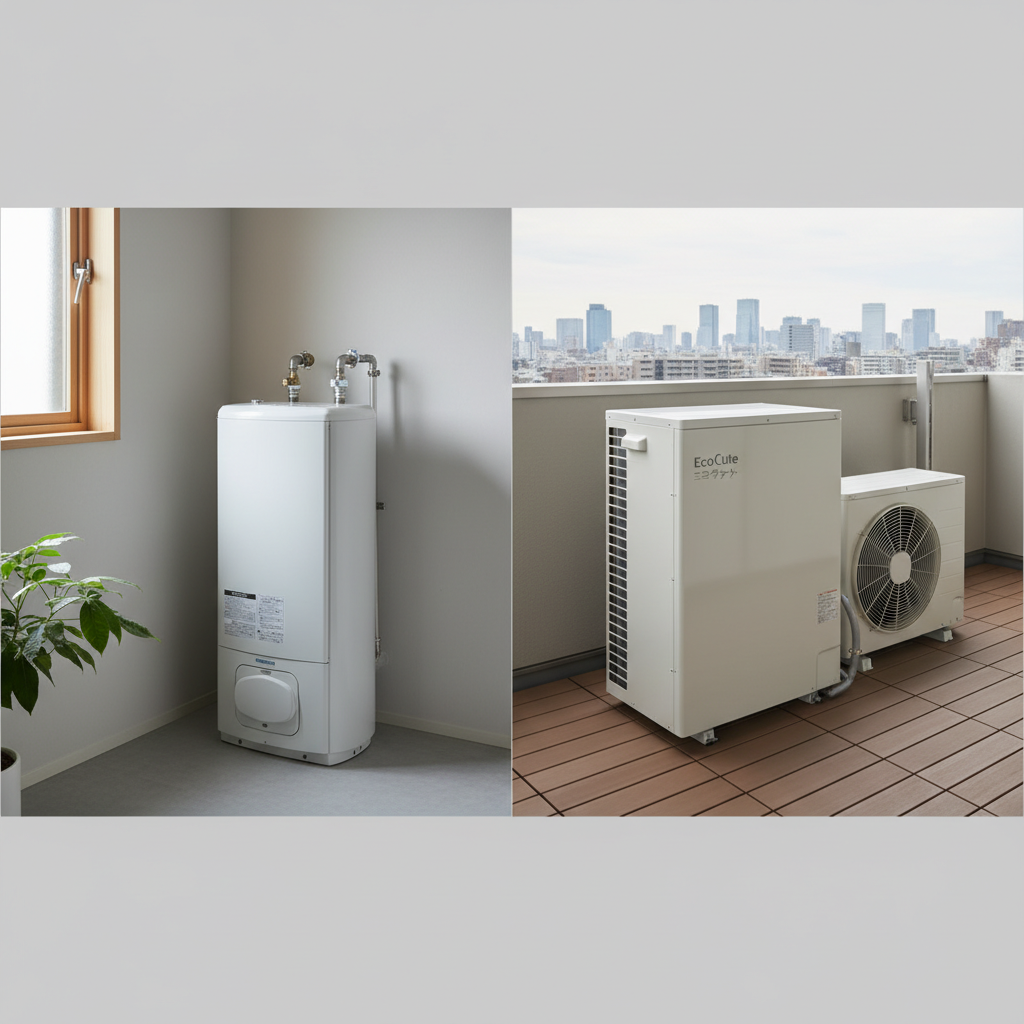 電気給湯器の種類：電気温水器とエコキュートに関する画像