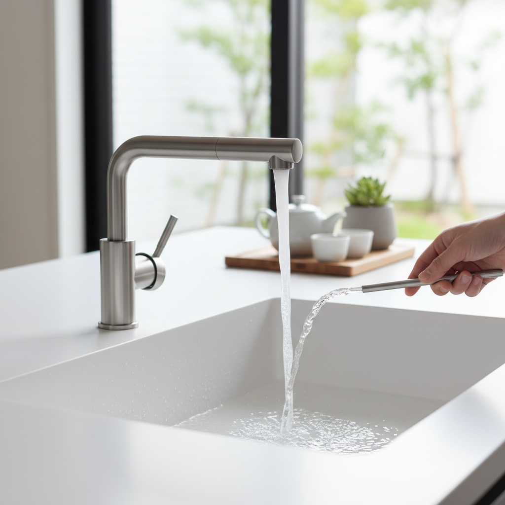 水は出るか？蛇口全体で出ないか？に関する画像