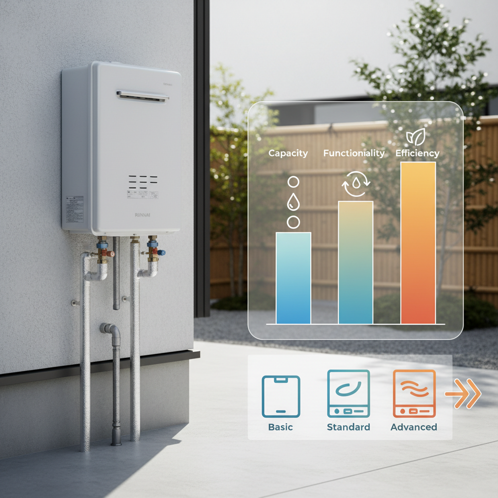リンナイ給湯器の値段相場と機能の関係に関する画像