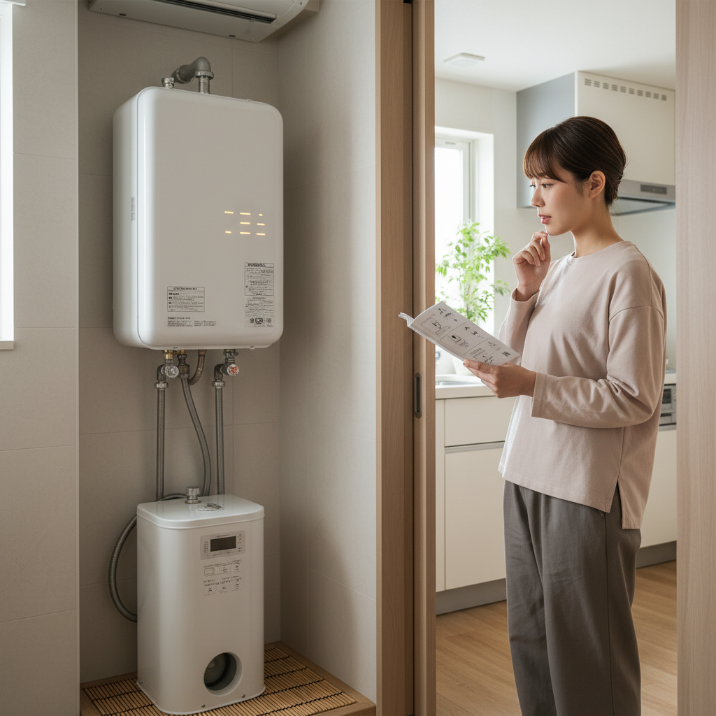 賃貸物件における電気給湯器の注意点に関する画像