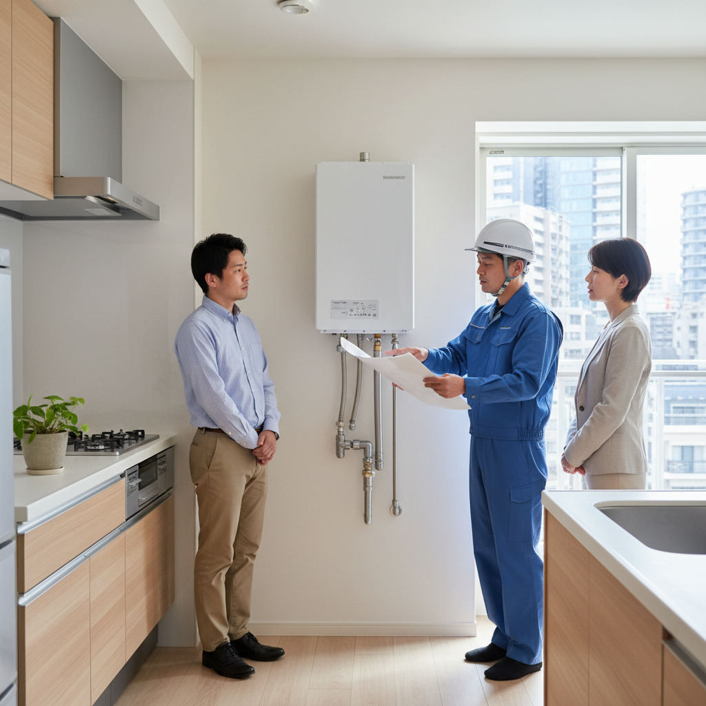 賃貸物件における電気給湯器の注意点に関する画像