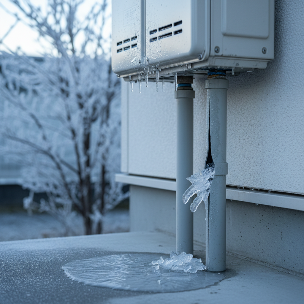 冬場の凍結による破損に関する画像