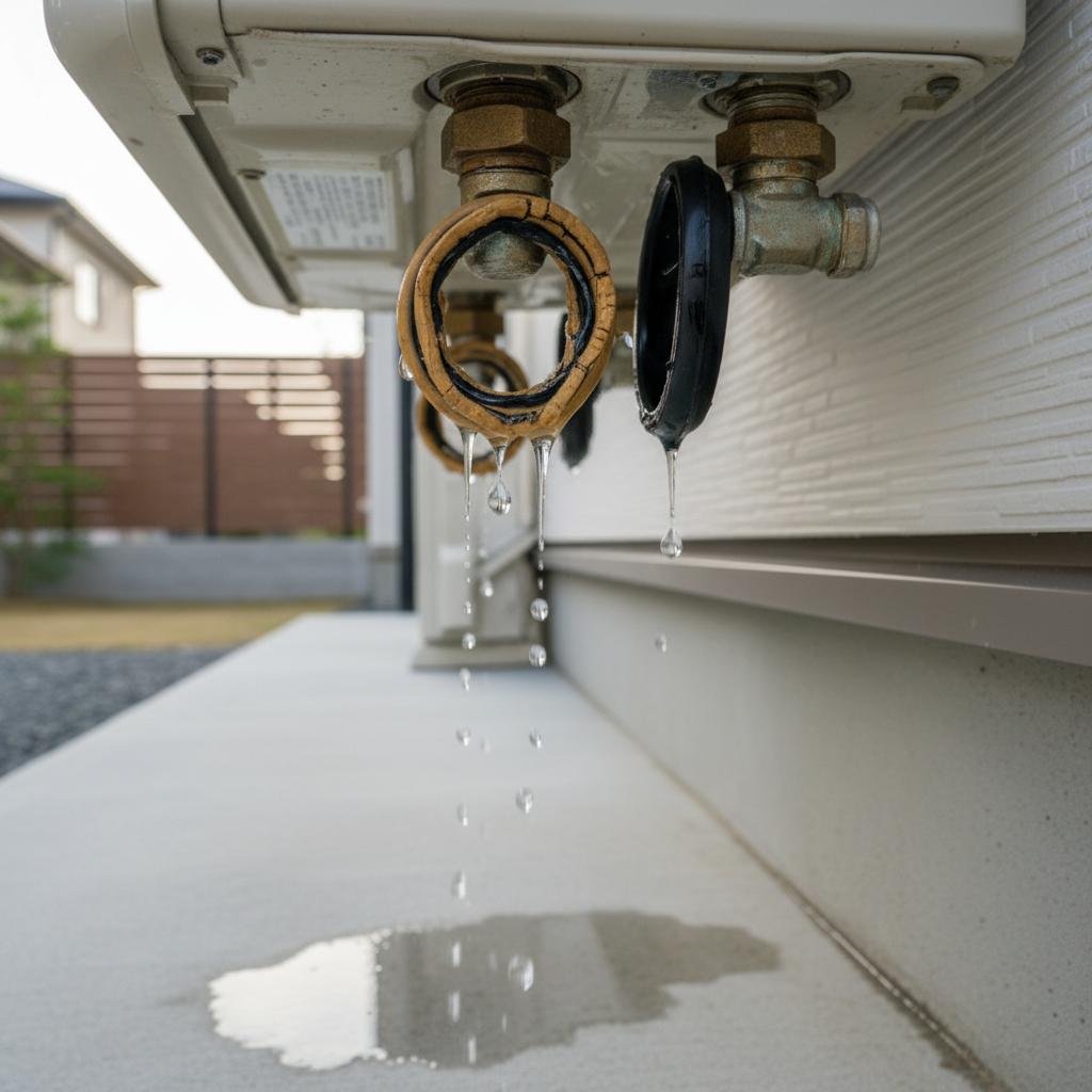 経年劣化によるパッキンの損傷に関する画像