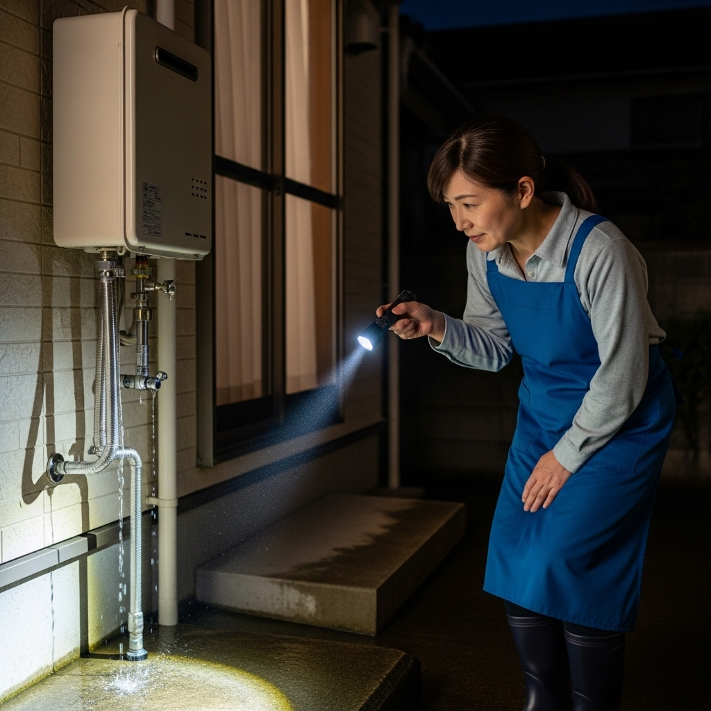 水漏れの状況と場所を確認するに関する画像